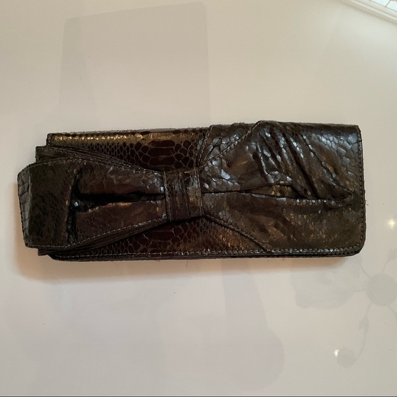 Nine West Faux Snakeskin Clutch - Picture 4 of 10